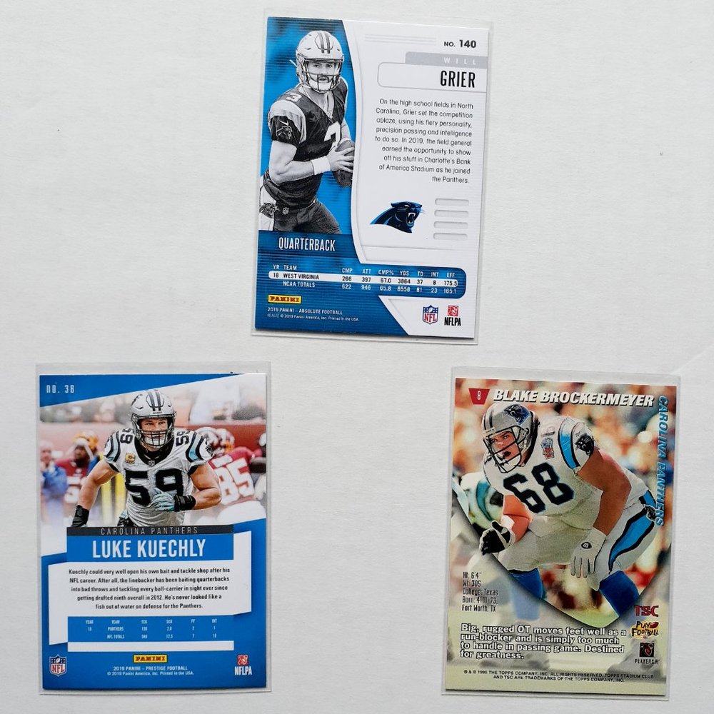 Carolina Panthers 9 Card Lot - FTBL [5_1] - Picture 4 of 8